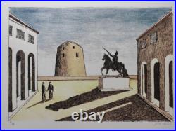 Giorgio De Chirico Signed Piazza d´Italia Certificate