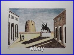 Giorgio De Chirico Signed Piazza d´Italia Certificate
