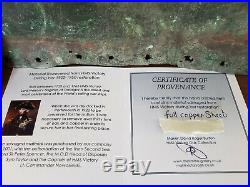 HMS VICTORY Copper piece of Sheathing Plate Rivets Trafalgar Bicentenary Ltd Ed