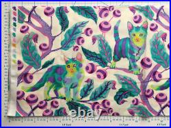 HTF Tula Pink Tabby Road Disco Kitty Limited Edition long piece 8 cats