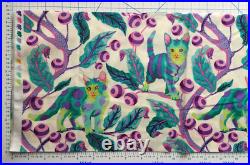 HTF Tula Pink Tabby Road Disco Kitty Limited Edition long piece 8 cats