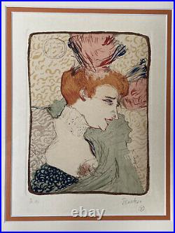 Henri de Tolouse-Lautrec, Lithography Mourlot 1952 Laughing Lady Signed