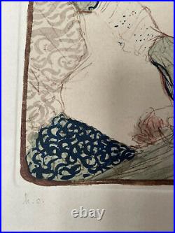 Henri de Tolouse-Lautrec, Lithography Mourlot 1952 Laughing Lady Signed