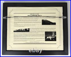Hollywood Sign Authentic Piece 1923-1978 Framed Display COA Limited Edition