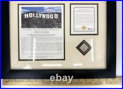 Hollywood Sign Authentic Piece 1923-1978 Framed Display COA Limited Edition