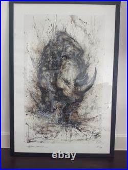 Hua Tunan Limited Edition Rhino Print (Rare print)