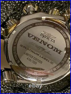 Invicta Yellow Reserve 54mm Venom Platinum Label Swiss 3-Piece Band & Dive Case