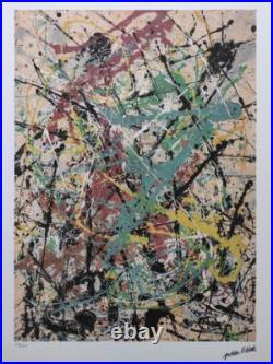 Jackson Pollock Signed Drip painting Abstraction Certificate