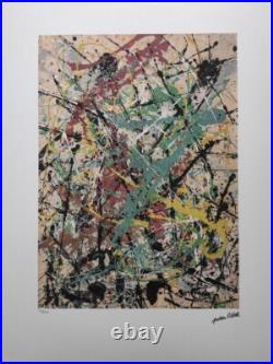 Jackson Pollock Signed Drip painting Abstraction Certificate
