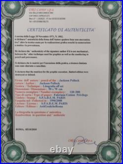 Jackson Pollock Signed Drip painting Abstraction Certificate