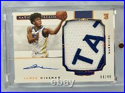 James Wiseman 2020-21 National Treasures RC Rookie Patch Auto RPA /49 Best Patch