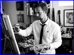 Jean Vos Ltd Ed. PRINT Cliffside Vintage Car Canvas Print