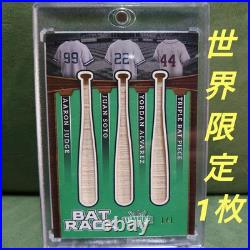 Judge Soto Alvarez Game-Used Bat Piece Card 1/1 Limited Edition Rare Excellent