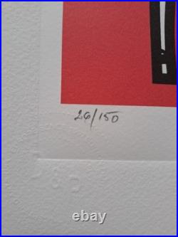 Julian Opie Signed Woman taking off summer dress Collectable Lithograph