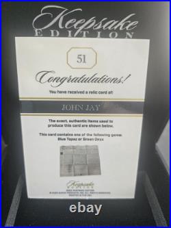 Keepsake Edition John Jay Relic Card Limited Edition 1/1, Piece of History