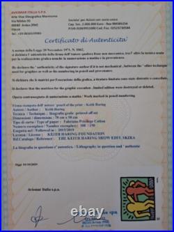 Keith Haring Signed Friendship Certificate