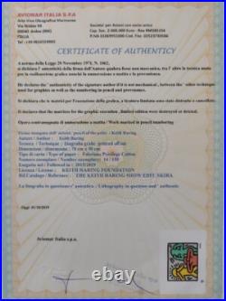 Keith Haring Signed Look! Certificate