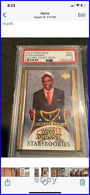 Kevin Durant 2007-08 Upper Deck Electric Court Gold Rookie RC PSA 9