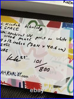 Kindah Khalidy Limited Edition Signed'Space' Limited Wood Panel With COA