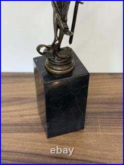 LADY JUSTICE Bronze Statue Woman Lawyer Art Law Nude Sculpture Gift Marble Sign