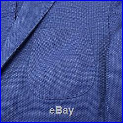 LBM 1911 Limited Edition Tailored Blue Cotton Patch Pocket Blazer Sport Coat 40R