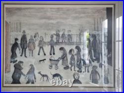 L. S LOWRY'The Park' 1976 Fine Limited Edition Large Print 63cm x 47cm