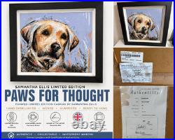 Labrador Dog Art Samantha Ellis Paws For Thought Limited Edition 57/295 Signed