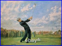 Large 16th Hole 1974 British Open Golf Print Signed Gary Player Alan Fearnley