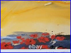 Large Framed Limited Edition Art Print signed by Juliane Jahn Italien Poppies II