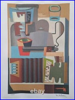 Le Corbusier Signed Accordion, Carafe and Coffee Pot Collectable Lithograph
