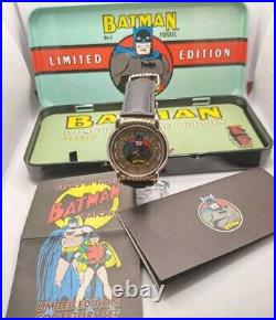 Limited Edition Batman Watch & Tinned Set. Marvel Comics Fossil 1994