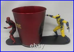 Limited Edition Deadpool & Wolverine Movie Popcorn Bucket Tin & figures 1 Piece