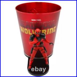 Limited Edition Deadpool & Wolverine Movie Popcorn Bucket Tin & figures 1 Piece