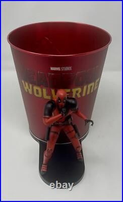 Limited Edition Deadpool & Wolverine Movie Popcorn Bucket Tin & figures 1 Piece