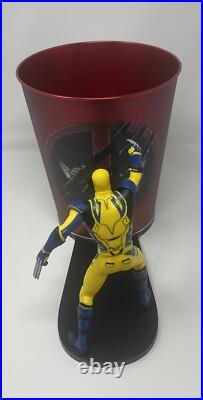 Limited Edition Deadpool & Wolverine Movie Popcorn Bucket Tin & figures 1 Piece