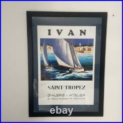 Limited Edition Exhibition Poster Framed, Artist Ivan Based In St Tropes