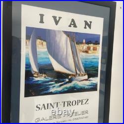 Limited Edition Exhibition Poster Framed, Artist Ivan Based In St Tropes