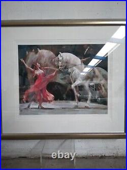 Limited Edition Fletcher Sibthorp Giclee Print Bailadora y Caballo Frame & Mount