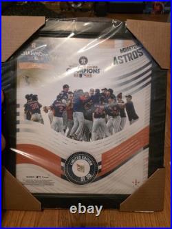 Limited Edition Houston Astros World Series Champs 2022 Framed Piece Of Game