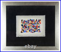 Limited Edition Serigraph Woven Paper by Anatole Krasnynansky Sax on Rhapsody