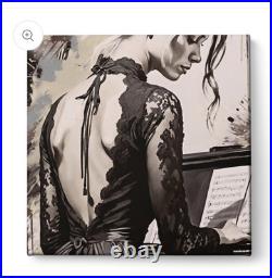 Limited Edition Signed Canvas Art Print B+W Portrait Artwork 30x30