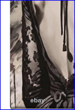 Limited Edition Signed Canvas Art Print B+W Portrait Artwork 30x30