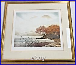 Limited Edition Signed Coloured Etching By Simon Ball Lake District. Loughigg T