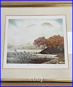 Limited Edition Signed Coloured Etching By Simon Ball Lake District. Loughigg T