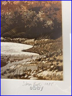 Limited Edition Signed Coloured Etching By Simon Ball Lake District. Loughigg T