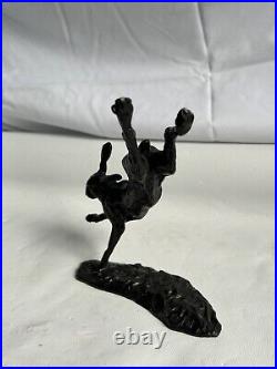 Limited Edition Solid Bronze Leaping Hare 61 Of 250 Signed Piece