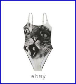 Limited Edition Tory Burch Cat Printed One-Piece Swimsuit Size Medium MSRP $218