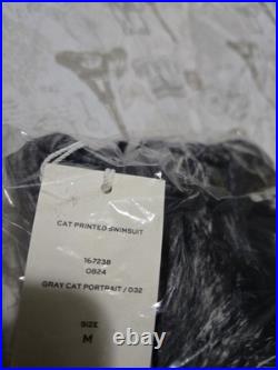 Limited Edition Tory Burch Cat Printed One-Piece Swimsuit Size Medium MSRP $218