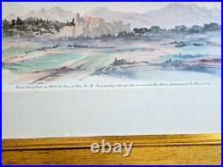Limited Edition by Prince Charles View in South of France in original gold frame