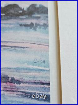 Limited Edition by Prince Charles View in South of France in original gold frame